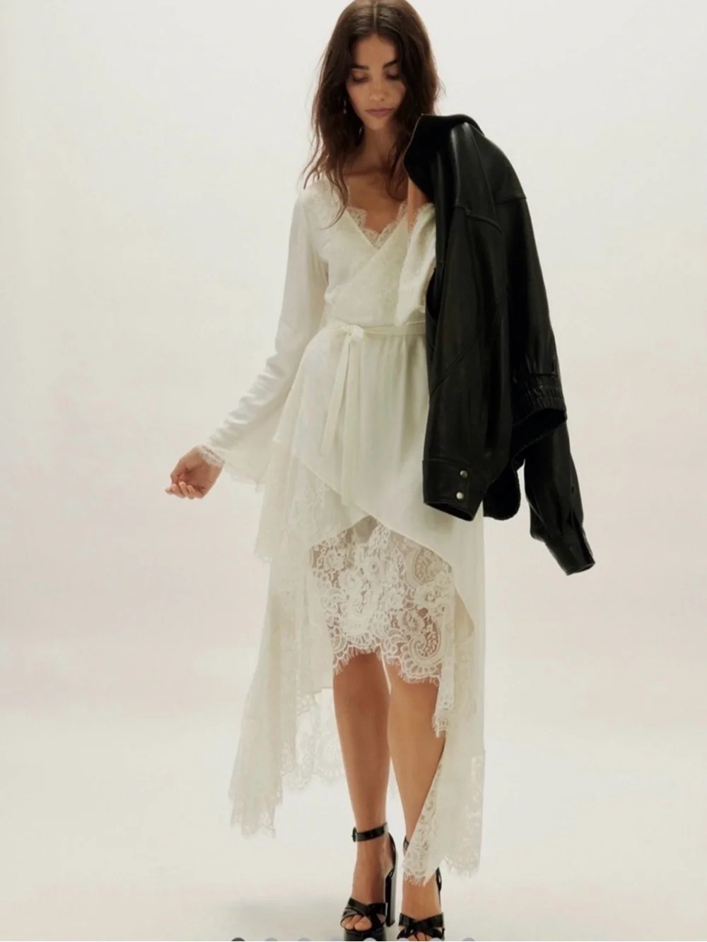 Nigel Preston Soho Wrap Long Sleeve Midi Dress